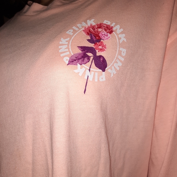 VS PINK coral light pink Crop sweatshirt - Picture 5 of 5